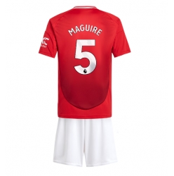 Manchester United Harry Maguire #5 Heimtrikot Kinder 2024-25 Kurzarm (+ kurze hosen)