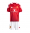 Manchester United Heimtrikot Kinder 2024-25 Kurzarm (+ kurze hosen)