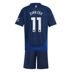 Manchester United Joshua Zirkzee #11 Auswärtstrikot Kinder 2024-25 Kurzarm (+ kurze hosen)