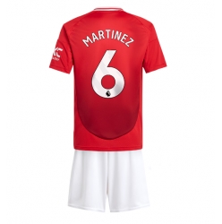 Manchester United Lisandro Martinez #6 Heimtrikot Kinder 2024-25 Kurzarm (+ kurze hosen)