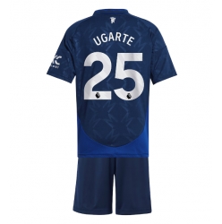 Manchester United Manuel Ugarte #25 Auswärtstrikot Kinder 2024-25 Kurzarm (+ kurze hosen)