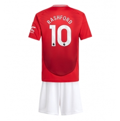 Manchester United Marcus Rashford #10 Heimtrikot Kinder 2024-25 Kurzarm (+ kurze hosen)