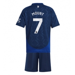 Manchester United Mason Mount #7 Auswärtstrikot Kinder 2024-25 Kurzarm (+ kurze hosen)