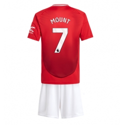 Manchester United Mason Mount #7 Heimtrikot Kinder 2024-25 Kurzarm (+ kurze hosen)