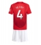 Manchester United Matthijs de Ligt #4 Heimtrikot Kinder 2024-25 Kurzarm (+ kurze hosen)