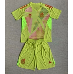 Mexiko Torwart Heimtrikot Kinder Copa America 2024 Kurzarm (+ kurze hosen)