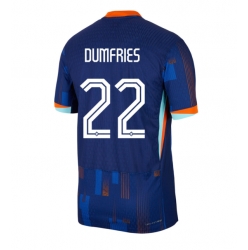 Niederlande Denzel Dumfries #22 Auswärtstrikot EM 2024 Kurzarm