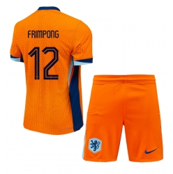 Niederlande Jeremie Frimpong #12 Heimtrikot Kinder EM 2024 Kurzarm (+ kurze hosen)