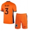 Niederlande Matthijs de Ligt #3 Heimtrikot Kinder EM 2024 Kurzarm (+ kurze hosen)