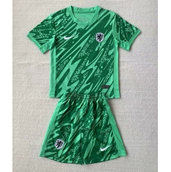 Niederlande Torwart Heimtrikot Kinder EM 2024 Kurzarm (+ kurze hosen)