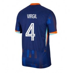 Niederlande Virgil van Dijk #4 Auswärtstrikot EM 2024 Kurzarm