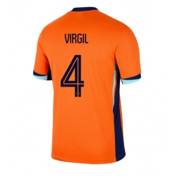 Niederlande Virgil van Dijk #4 Heimtrikot EM 2024 Kurzarm