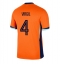 Niederlande Virgil van Dijk #4 Heimtrikot EM 2024 Kurzarm