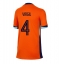 Niederlande Virgil van Dijk #4 Heimtrikot Frauen EM 2024 Kurzarm