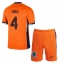 Niederlande Virgil van Dijk #4 Heimtrikot Kinder EM 2024 Kurzarm (+ kurze hosen)