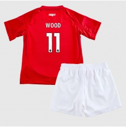 Nottingham Forest Chris Wood #11 Heimtrikot Kinder 2024-25 Kurzarm (+ kurze hosen)