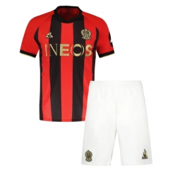 OGC Nice Heimtrikot Kinder 2024-25 Kurzarm (+ kurze hosen)