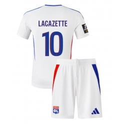 Olympique Lyonnais Alexandre Lacazette #10 Heimtrikot Kinder 2024-25 Kurzarm (+ kurze hosen)