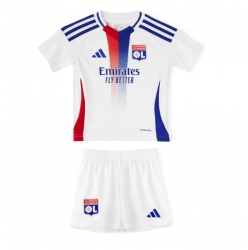 Olympique Lyonnais Heimtrikot Kinder 2024-25 Kurzarm (+ kurze hosen)