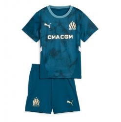 Olympique de Marseille Auswärtstrikot Kinder 2024-25 Kurzarm (+ kurze hosen)