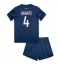 Paris Saint-Germain Manuel Ugarte #4 Heimtrikot Kinder 2024-25 Kurzarm (+ kurze hosen)