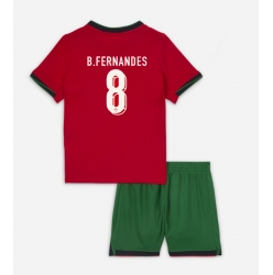 Portugal Bruno Fernandes #8 Heimtrikot Kinder EM 2024 Kurzarm (+ kurze hosen)