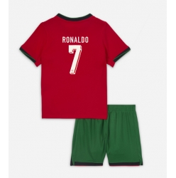 Portugal Cristiano Ronaldo #7 Heimtrikot Kinder EM 2024 Kurzarm (+ kurze hosen)