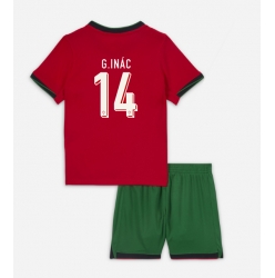 Portugal Goncalo Inacio #14 Heimtrikot Kinder EM 2024 Kurzarm (+ kurze hosen)