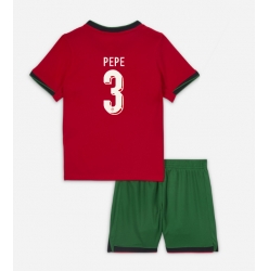 Portugal Pepe #3 Heimtrikot Kinder EM 2024 Kurzarm (+ kurze hosen)