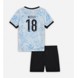 Portugal Ruben Neves #18 Auswärtstrikot Kinder EM 2024 Kurzarm (+ kurze hosen)