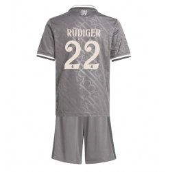 Real Madrid Antonio Rudiger #22 3rd trikot Kinder 2024-25 Kurzarm (+ kurze hosen)