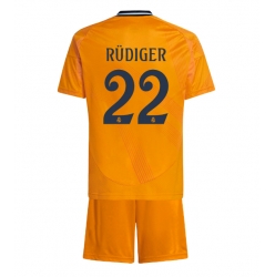 Real Madrid Antonio Rudiger #22 Auswärtstrikot Kinder 2024-25 Kurzarm (+ kurze hosen)