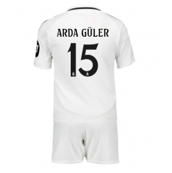 Real Madrid Arda Guler #15 Heimtrikot Kinder 2024-25 Kurzarm (+ kurze hosen)