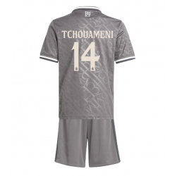 Real Madrid Aurelien Tchouameni #14 3rd trikot Kinder 2024-25 Kurzarm (+ kurze hosen)