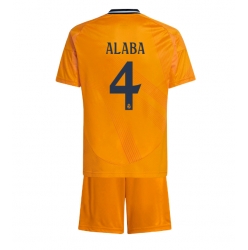 Real Madrid David Alaba #4 Auswärtstrikot Kinder 2024-25 Kurzarm (+ kurze hosen)