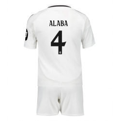 Real Madrid David Alaba #4 Heimtrikot Kinder 2024-25 Kurzarm (+ kurze hosen)