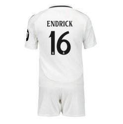 Real Madrid Endrick #16 Heimtrikot Kinder 2024-25 Kurzarm (+ kurze hosen)