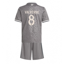 Real Madrid Federico Valverde #8 3rd trikot Kinder 2024-25 Kurzarm (+ kurze hosen)