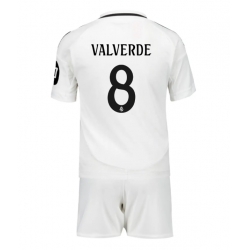 Real Madrid Federico Valverde #8 Heimtrikot Kinder 2024-25 Kurzarm (+ kurze hosen)