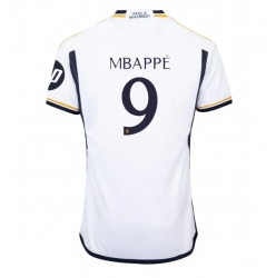Real Madrid Kylian Mbappe #9 Heimtrikot 2023-24 Kurzarm