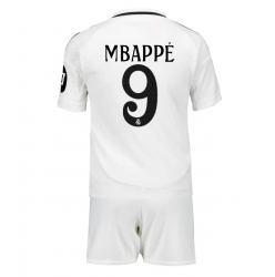 Real Madrid Kylian Mbappe #9 Heimtrikot Kinder 2024-25 Kurzarm (+ kurze hosen)