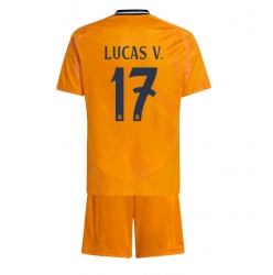 Real Madrid Lucas Vazquez #17 Auswärtstrikot Kinder 2024-25 Kurzarm (+ kurze hosen)