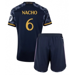 Real Madrid Nacho Fernandez #6 Auswärtstrikot Kinder 2023-24 Kurzarm (+ kurze hosen)