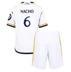 Real Madrid Nacho Fernandez #6 Heimtrikot Kinder 2023-24 Kurzarm (+ kurze hosen)