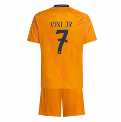 Real Madrid Vinicius Junior #7 Auswärtstrikot Kinder 2024-25 Kurzarm (+ kurze hosen)