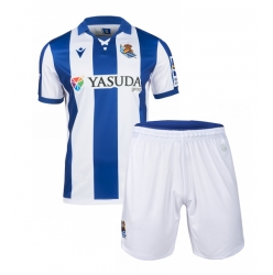 Real Sociedad Heimtrikot Kinder 2024-25 Kurzarm (+ kurze hosen)