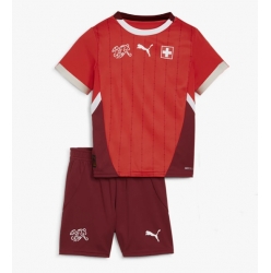 Schweiz Heimtrikot Kinder EM 2024 Kurzarm (+ kurze hosen)