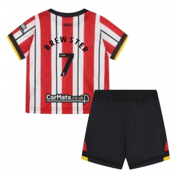 Sheffield United Rhian Brewster #7 Heimtrikot Kinder 2024-25 Kurzarm (+ kurze hosen)