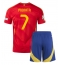 Spanien Alvaro Morata #7 Heimtrikot Kinder EM 2024 Kurzarm (+ kurze hosen)