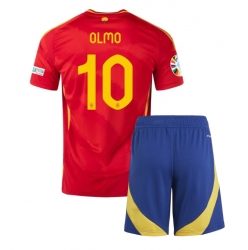 Spanien Dani Olmo #10 Heimtrikot Kinder EM 2024 Kurzarm (+ kurze hosen)